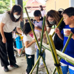 流しそうめんで楽しんだ“中国親子教室”─気楽な情報交換の場所に